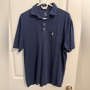Johnnie-O The Original Polo 4 Button Wake Blue Size Medium